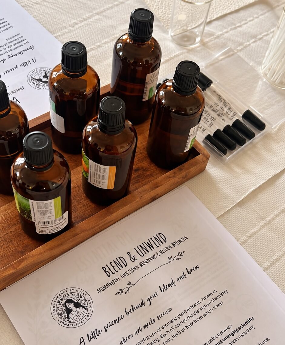 Close up shot of the table at blend and unwind