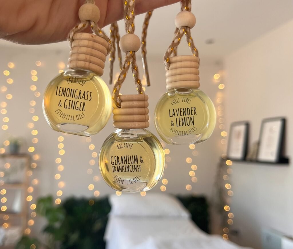 Natural essential oil car diffusers handmade by Aromatherapy by Holly